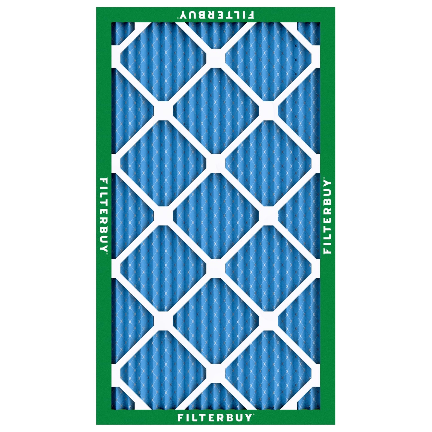 Filterbuy 16x25x1 Air Filter MERV 13 Optimal Smoke & Allergy Defense (4-Pack), Electrostatic Pleated HVAC AC Furnace Filters Replacement, Made in USA (Actual Size: 15.50 x 24.50 x 0.75)