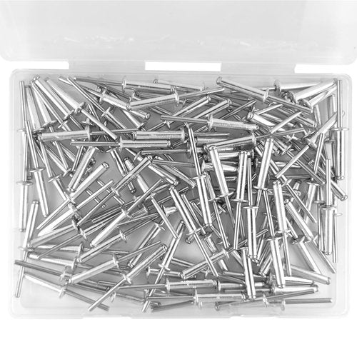 ALLCLEAN 110 Pcs 3/16" x 1" Aluminum Blind Rivets,4.8 x 25mm Pop Rivets,Aluminum Grip and Steel Mandrel