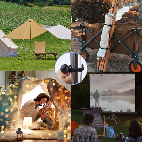 Skytened 30PCS of 3 Sizes Ball Bungee Cords, 6, 9, 11 Inch Tarp Canopy Bungee Balls, Heavy Duty Tie Down Cord for Shelter, Gazebo, Camping, Tent, Cargo, Holding Wire and Hoses (Ball Size 1 inch)
