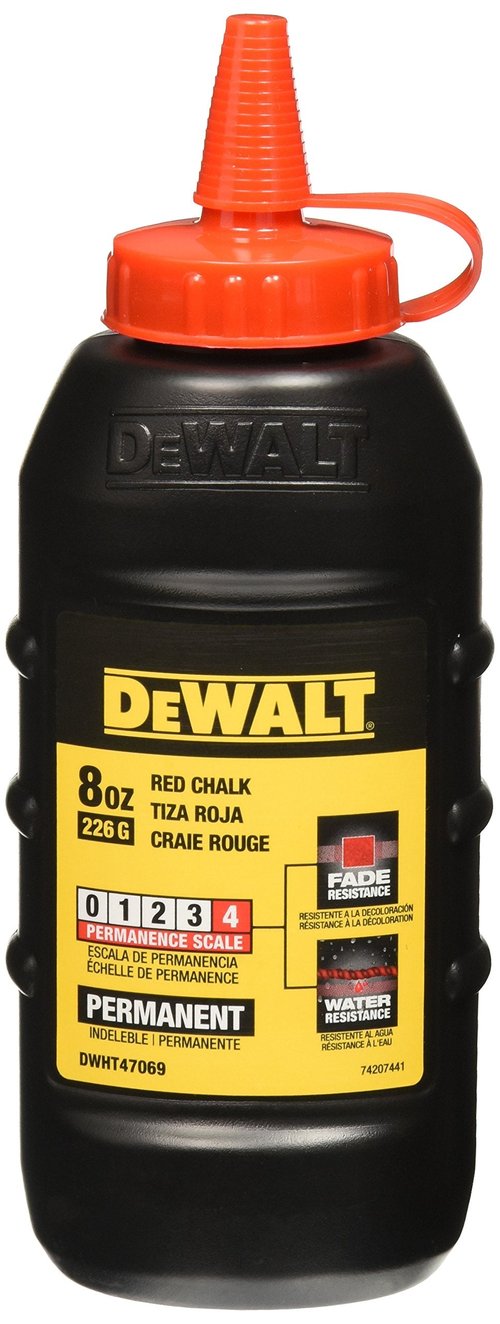 DeWalt DWHT47069L 8Oz Replacement Chalk, Red
