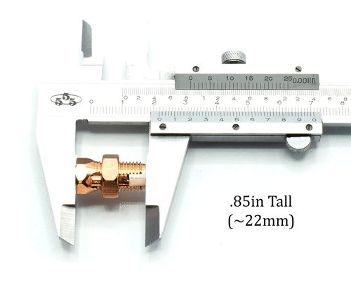 THE CIMPLE CO Size #8, 1 Pack - Copper Split Bolt Connector - Bonding Wire Connector - Grounding Split Bolt for Conductors - Copper Ground Bolt - Size S8, 1 Count