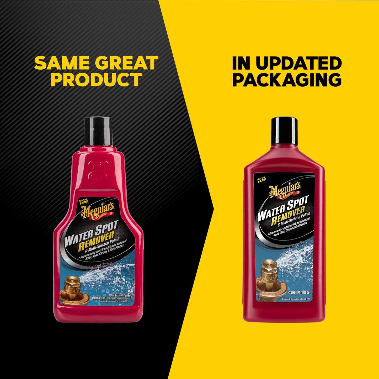 Meguiar's A3714 Water Spot Remover - Water Stain Remover and Polish for All Hard Surfaces,16 oz