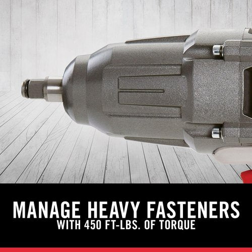 PORTER-CABLE Impact Wrench, 450 lbs of Torque, 1/2 Inch Hog Ring, 7.5-Amp, Corded (PCE211)