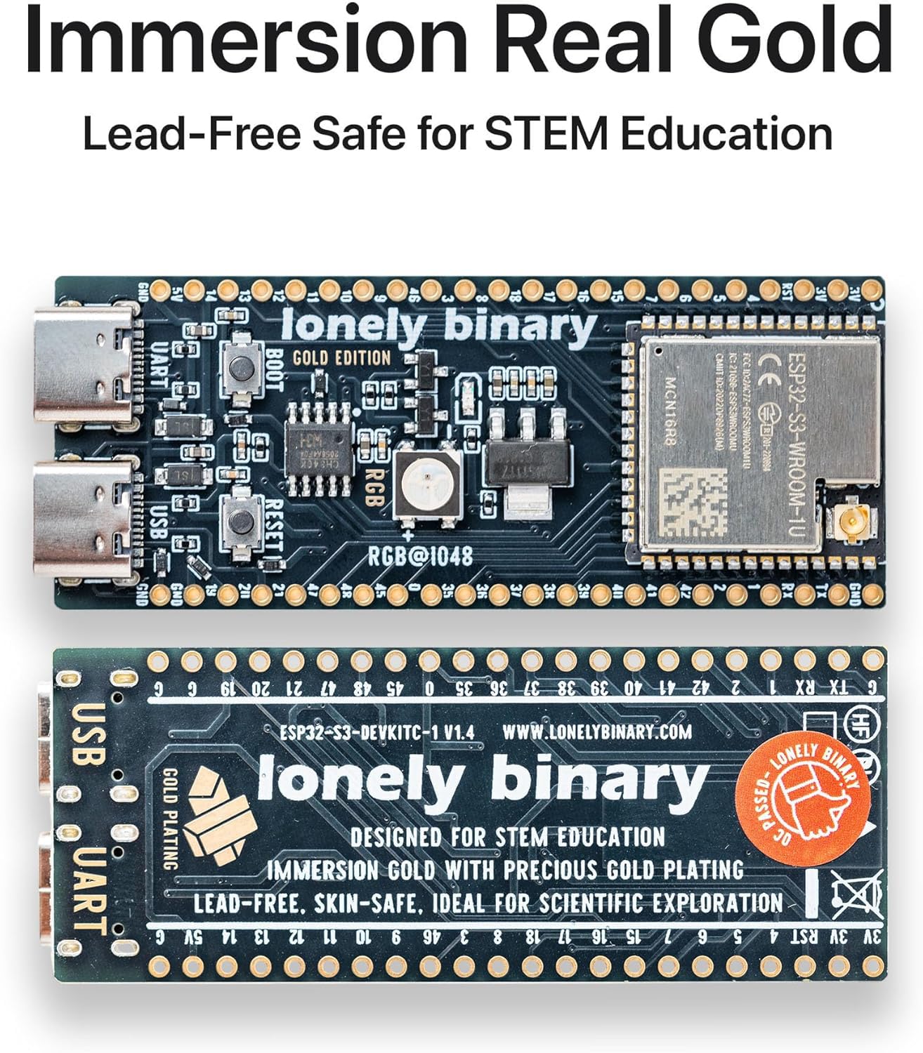 Lonely Binary ESP32-S3 N16R8 Gold Edition 16MB IPEX Antenna for Arduino IDE