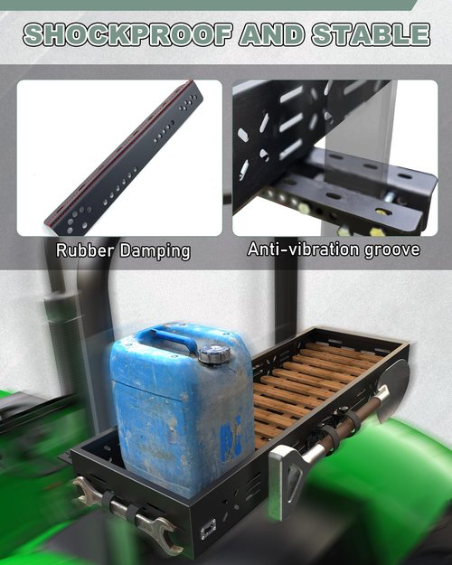 NIXFACE Tractor Tool Tray Organized Storage for Farmers,Landscapers,Homesteaders Compatible with John Deere & Kubota Tractor and Zero Turn Mower
