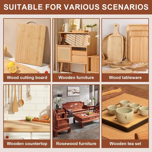 WANJAO Wooden Cutting Board Oil, Butcher Block Oil with Towel Cutting Board Applicator to Clean and Protect Wood for Home Kitchen Solid Wood Countertops Dining Table Tops, 120ML Transparent