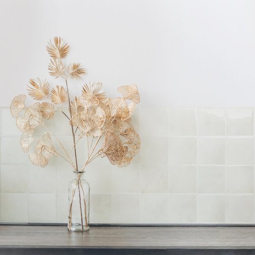 SMART TILES Peel and Stick Backsplash - 5 Sheets of 9" x 9" - 3D Adhesive Peel and Stick Tile Backsplash for Kitchen, Bathroom, Wall Tile, Oia