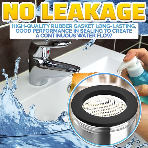 4Pcs Bathroom Faucet Aerator Replacement - 15"/16" 24mm Kitchen Bathroom Sink Attachment High Flow Aerator for Sink Faucet Aerators M24 Male Thread