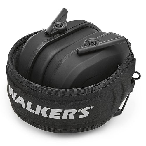 Walker's Razor Slim Passive Earmuff - Ultra Low-Profile Earcups - Black