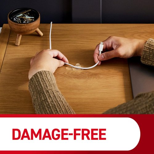 Command Round Cord Clips, Damage Free Hanging Cable Clips, No Tools Wall Clips for Hanging Electrical Cables, 13 Clear Cord Clips and 16 Command Strips