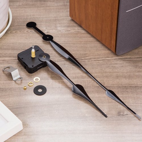 Hicarer High Torque Quartz Long Shaft Clock Mechanism Replacement with 12 Inch Long Spade Hands Clock Movement Replacement Motor for DIY