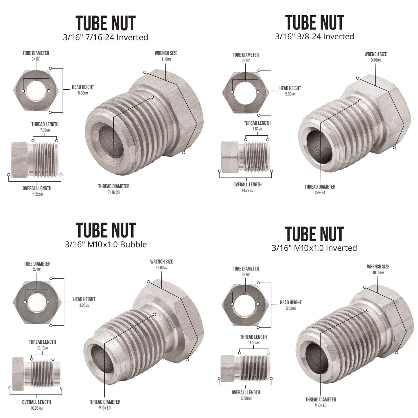 4LifetimeLines – 3/16" x 25' Stainless Steel Brake Line Kit | 316L Marine-Grade Tubing with 16 SAE Fittings | Corrosion & Rust Resistant | 15,310 PSI | Universal Fit for Cars & Trucks