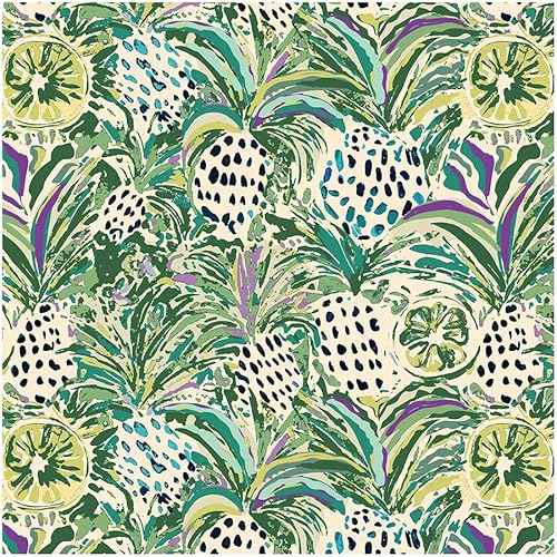 Green Leaf Wallpaper Boho Peel and Stick Wallpaper Modern 17.3"x78.8" Abstract Tropical Wallpapers Botanical Contact Paper for Cabinets Jungle Self Adhesive Removable Wall paper Waterproof Decor Vinyl