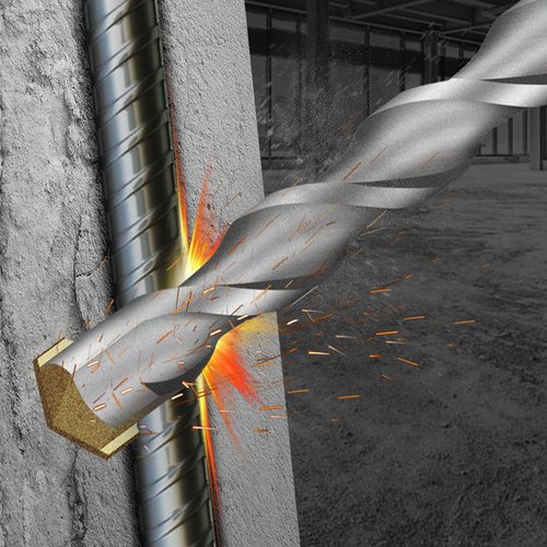 2-Pack SDS Plus Masonry Drill Bits 3/4 Inch x 12 Inch Long Rotary Hammer Drill Bits Carbide Tipped for Concrete Brick Cement Stone Block.