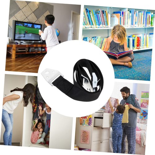 BESPORTBLE 1pc Heavy Duty Tip Strap for Tv and Furniture Fixing Safety Strap for Bookshelves Dressers Cabinets Mirrors Easy Installation
