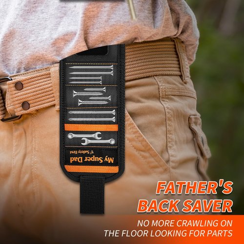Fathers Day Unique Dad Gifts from Daughter Son, MY SUPER DAD Magnetic Wristband Tool Gifts for Dad, Dad Birthday Gift, Best Dad Gifts, Gifts for Dad Who Wants Nothing, Ideal Fathes Day Presents