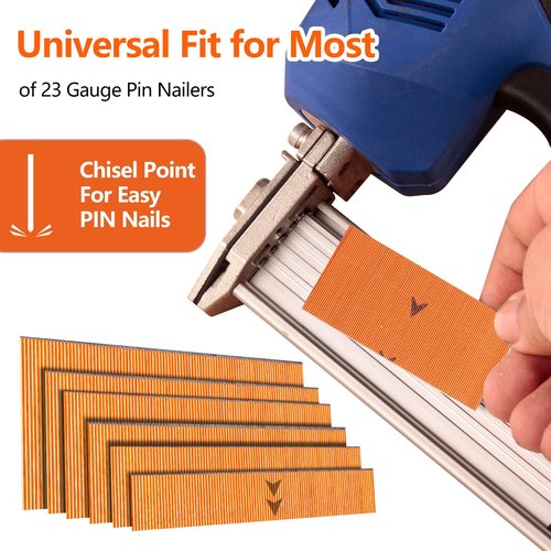 SITLDY 23 Gauge Pinner Nails 3000 Count, 3 Sizes (1-3/16", 1", 5/8") Headless Pin Nails for 23GA Pneumatic or Electric Pin Nailer, Project Pack