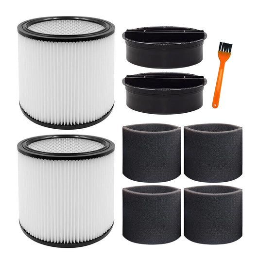 Filter Replacement 90304, 90585 Foam Sleeve Fit for shopvac 90304, 90350, 90333, 90585, 903-04-00, 9030400, 5 Gallon Up Wet Dry Vacuum Cleaners, 9 Pack