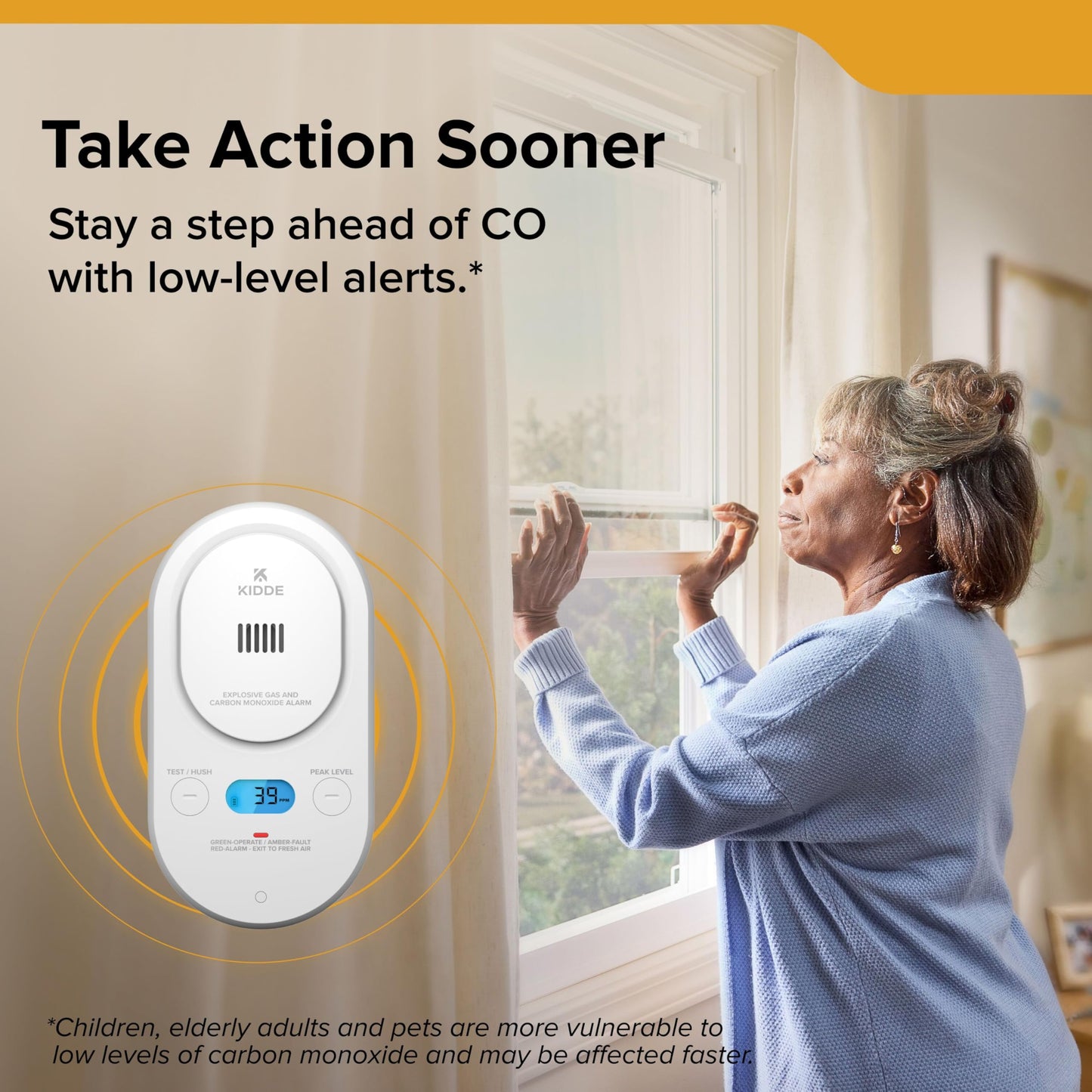 Kidde Carbon Monoxide + Explosive Gas, Natural Gas & Propane Alarm, Plug-in with AA Battery Backup, Digital Backlit Display, 85 dB Alarm, Rotating Plug, LED Status Indicators, 5th Edition, COPDLG