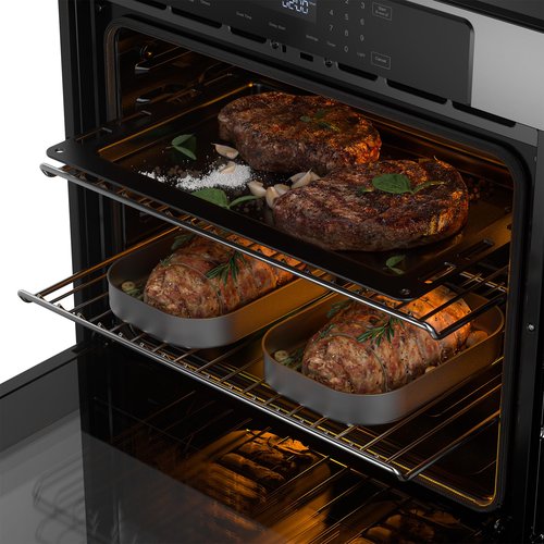Empava 30 inch Electric Single Wall Oven with 10 Cooking Funcitons, Built-in Convection System with Screen Touch Control, Air Fry, Self-Cleaning, Stainless Steel