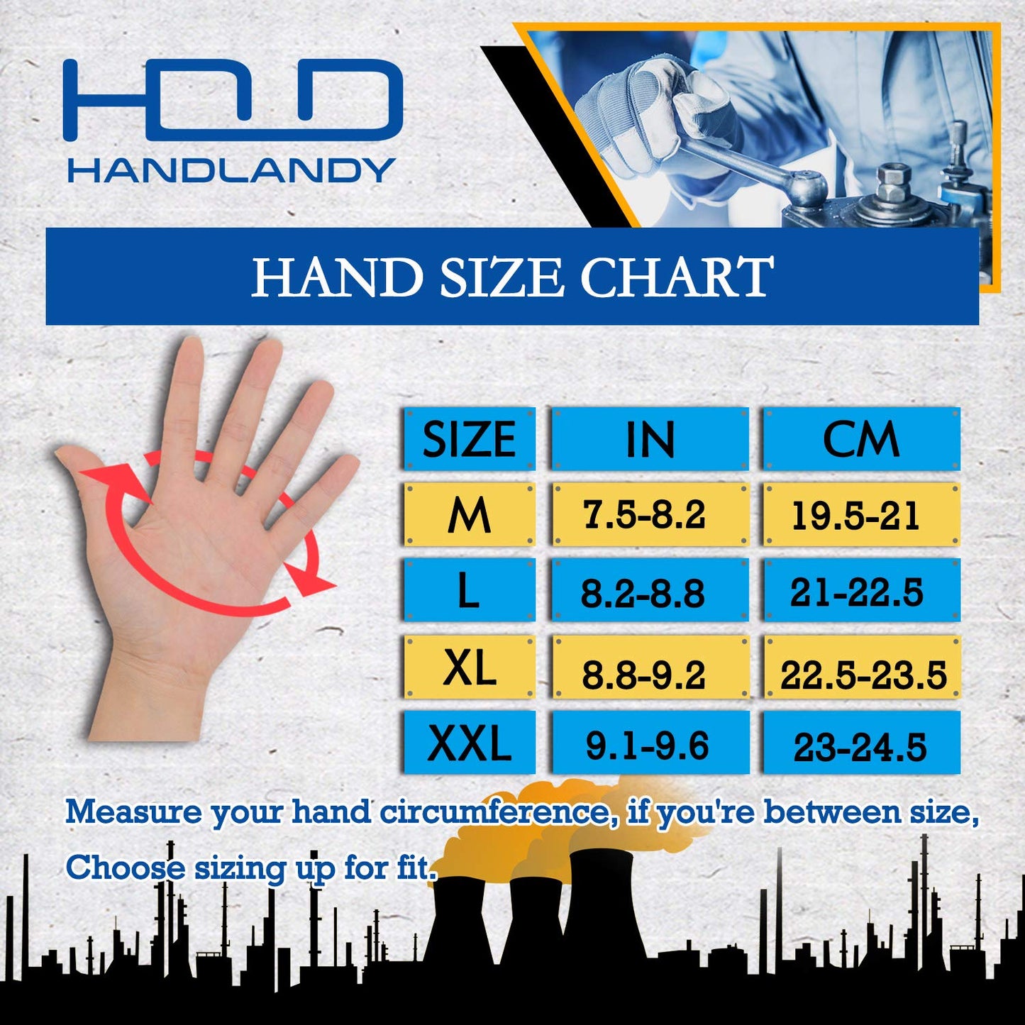 HANDLANDY Work Gloves for Men & Women, Utility Mechanic Working Gloves Touch Screen, Flexible Breathable Gardening Gloves for Yard Maintenance (Large, 2 Pairs)