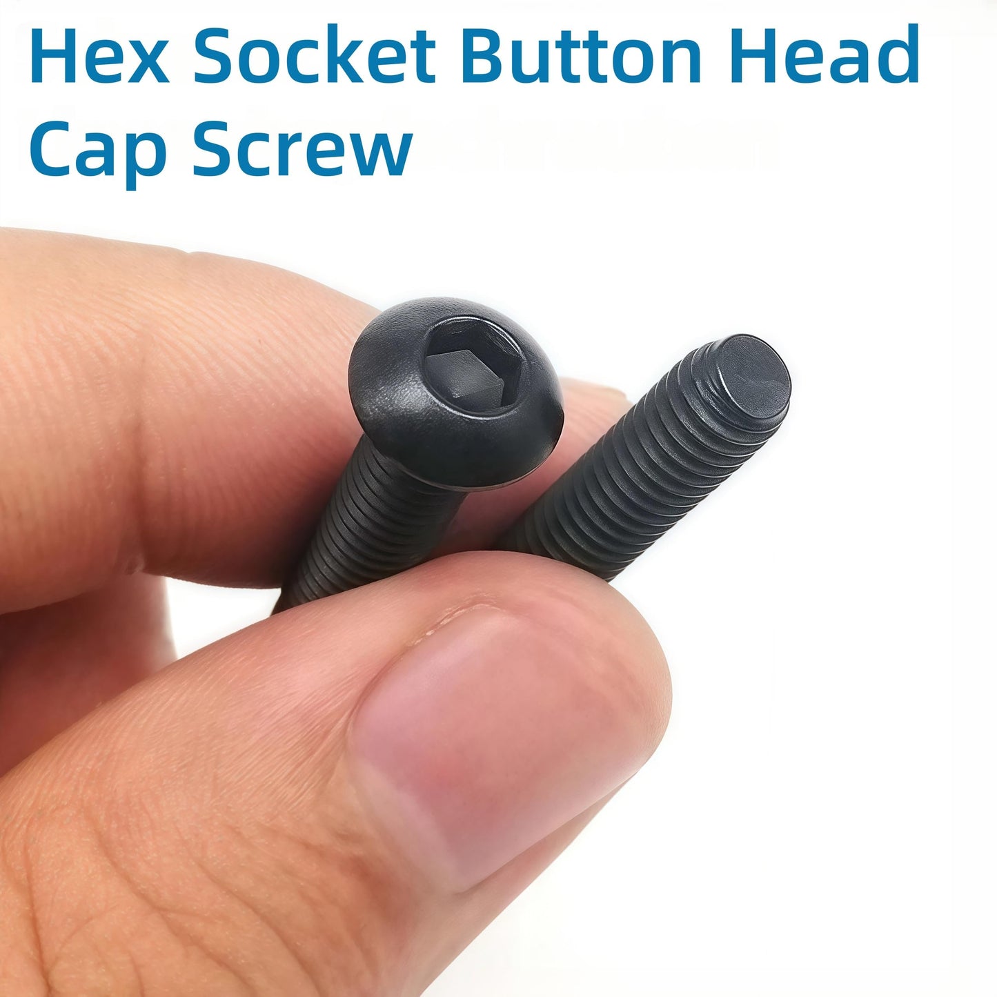 WZHUIDA 630 Pcs M3 Screws Assortment Kit, M3x6mm/8mm/10mm/12mm/16mm/20mm/25mm/30mm, Metric Hex Button Head Socket Cap Screws Nuts Washers Kit with Wrench, Black Zinc Plated