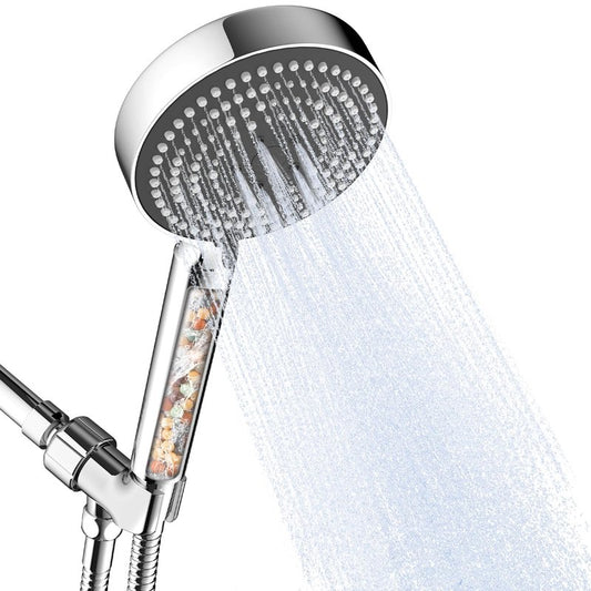 OFFO Filtered Shower Head with Handheld, 20 Stage Shower Head with Filters for Hard Water with 60" Stainless Steel Hose & Holder, 6 Modes High Pressure Shower Head to Remove Chlorine, Chrome