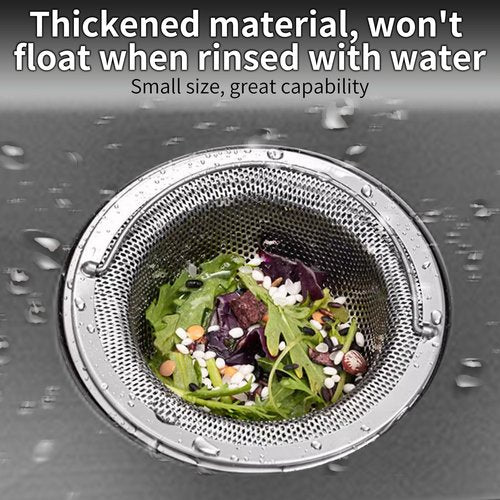 4 Pack Kitchen Sink Strainer, Stainless Steel Sink Drain Basket with Handle, Rust Resistant Food Catcher, Dishwasher Safe Kitchen Drain Stopper Filter