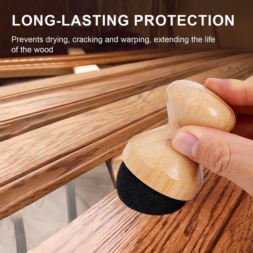 WANJAO Wooden Cutting Board Oil, Butcher Block Oil with Towel Cutting Board Applicator to Clean and Protect Wood for Home Kitchen Solid Wood Countertops Dining Table Tops, 120ML Transparent