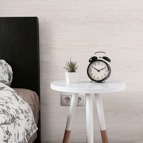 Lativo White Wood Contact Paper for Cabinets and Drawers Wood Grain Peel and Stick Wallpaper for Furniture Table Shelf Liner Self-Adhesive Wallpaper Vinyl Waterproof Easy to Install/Clean 18inW 118inL