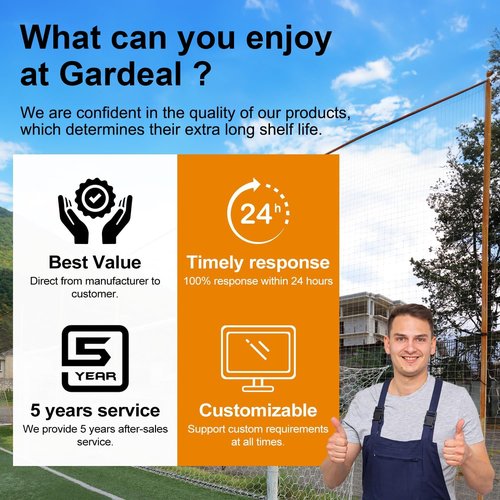 Gardeal 16in x 50ft 19 Gauge 1/2 Inch Hardware Cloth - Double Hot-Dipped Galvanized After Welding Steel Mesh - Duty Rust Proof Fencing for Gardens, Chicken Coops & Poultry Animal Netting Cage Screen
