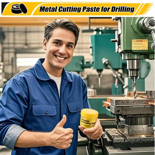 Dreyoo Cutting Paste for Drilling Metal, 8.8 oz Jar Metal Drill Bit Cutting Oil Tapping Wax, Industrial Saw Blade Lubricant, Machine Drill Paste for Drilling, Tapping, Sawing, Milling