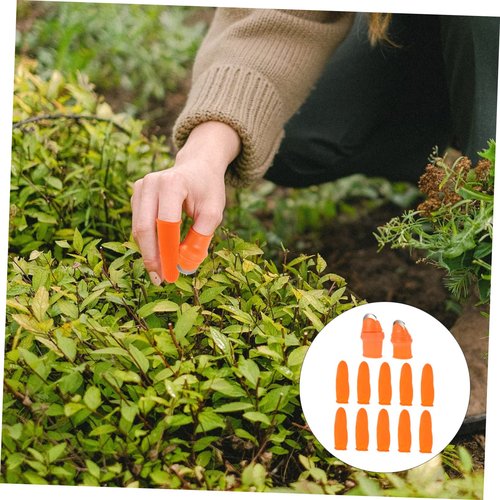 PAMINGONO Silicone Thumb Picker Harvesting Cutter for Vegetables Fruit Gardening Thumb Knife Cost- Safe Material