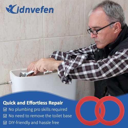 Flush Valve Seal for Mansfield 210/211 Flush Valve, Upgraded Silicone Material Mansfield Toilet Replacement Parts 160, Toilet Gasket Equivalent to 630-0030, 3Pcs