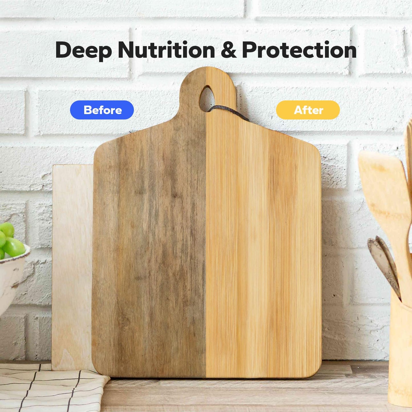 Choppie Mineral Oil (10.14 fl.oz), Food Grade Mineral Oil for Cutting Boards, Butcher Block for Maintaining Wooden & Bamboo Cutting Boards, Prevents Drying & Cracking