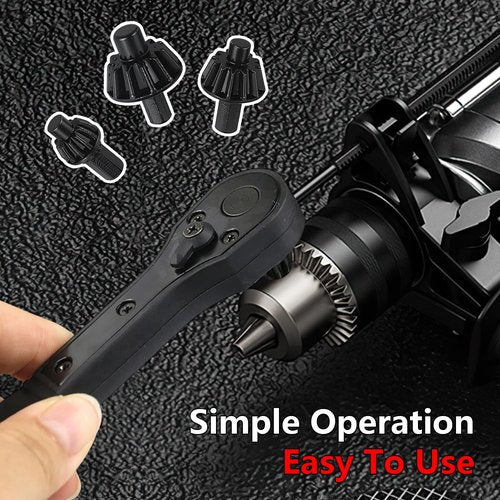 taakcc 2-in-1 Ratcheting Drill Chuck Key Wrench,Drill Chuck Key,Universal Chuck Key Replacement Tool for Drill, Compatible with Most Electric Drills and Power Tools(1Pcs