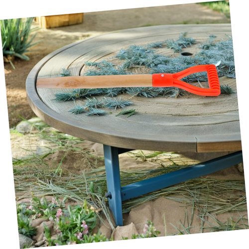 Mikikit Garden Fork Replacement Handle Durable D Shaped Wooden Shovel Grip Nonslip Surface for Secure Control Strong Pitch Fork Handle Replacement for Tough Digging Tasks