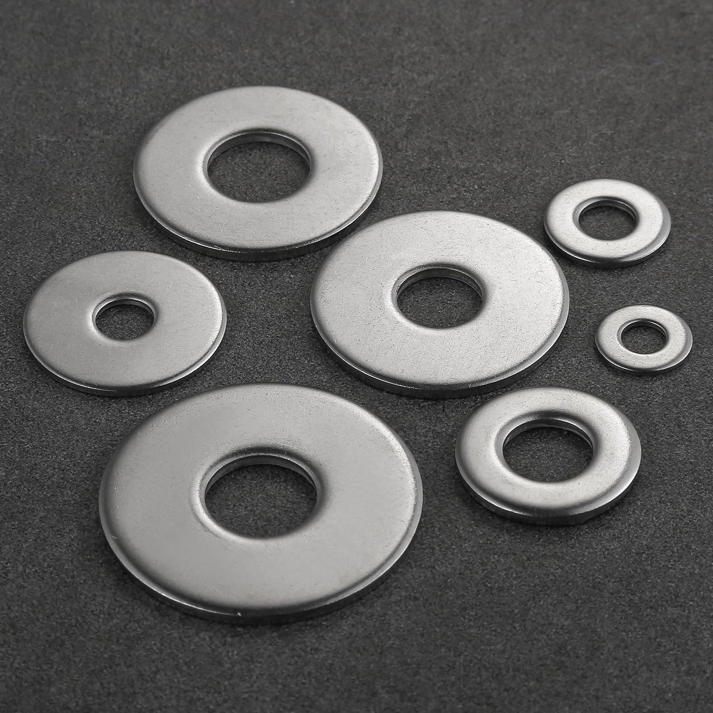 Wensilon (130Pcs)#12x1 Stainless Steel 304 Metal Flat washers for Screws and Bolts, Suitable for Factory Maintenance, Kitchen, Store and Outdoor Construction