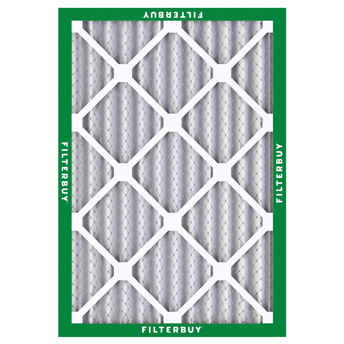 Filterbuy 20x25x2 Air Filter MERV 8 Essential Dust & Allergy Defense (2-Pack), Electrostatic Pleated HVAC AC Furnace Filters Replacement, Made in USA (Actual Size: 19.50 x 24.50 x 1.75)