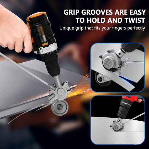 Tyimble 2025 Electric Drill Plate Cutter - Efficient Metal Shears Attachment for Effortless Cutting of Iron, Steel, Copper, Aluminum - Superior Precision and Efficiency, a Must-Have for DIY.