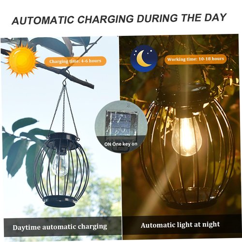 2Pcs Solar Light Bulb, 3.4 Inch Waterproof Solar Replacement Lights for Lanterns, Warm White for Outdoor Light Bulb