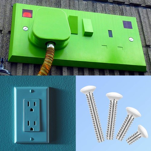 TOYMIS 100Pcs 4 Sizes 6-32 Thread Black Wall Plate Screws Outlet Cover Screws Switch Cover Screws Replacement Wall Plate Screws Electrical Screws (White)