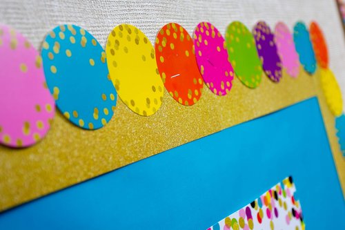 Confetti Circles Die-Cut Border Trim