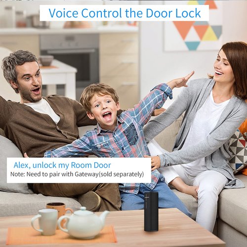 Harfo Fingerprint Door Lock, Heavy Duty Full APP Control Touchscreen Keypad Keyless Lock with Reversible Handle, Perfect for Home/Office/Bedroom Doors (Satin Nickel)