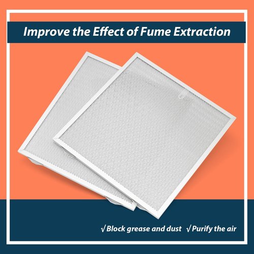 Lisnhlin 2 Packs S99010436 12.84 x 13.69 x 0.38 In Range Hood Grease Filter Replacement for Broan for Nutone AHSA130 BKSA130 TEN130 TEN136 Series Replace 99010436 BKSA130WW Aluminum Washable Parts