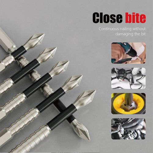 TFNBR Anti Slip Screwdriver Bits, 12-Piece High-Magnetic Screwdriver Drill Bit Set, Magnetic Screwdriver Bit Set for Electric & Impact Drivers, 25 50 65 70 90 150mm Drill Bit Set