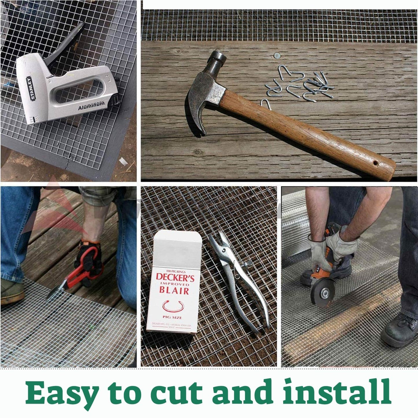 SEBOSS Black Hardware Cloth 1/2 inch 48 x 100 Ft 19-Gauge, Vinyl Coated Wire Mesh Roll, Chicken Wire Fencing, Garden Fencing, Welded Wire Fence Roll, Wire Mesh Fencing