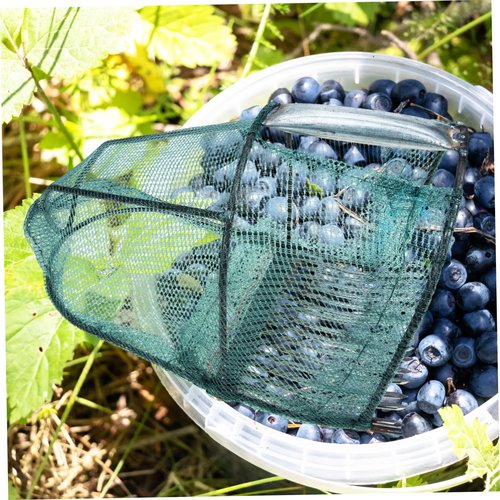 GAROZATION Blueberry Picker Tool Handle Ergonomic Berry Picking Device for Efficient Blueberry Harvesting Lightweight Fruit Picker Basket for Garden and Orchard Use