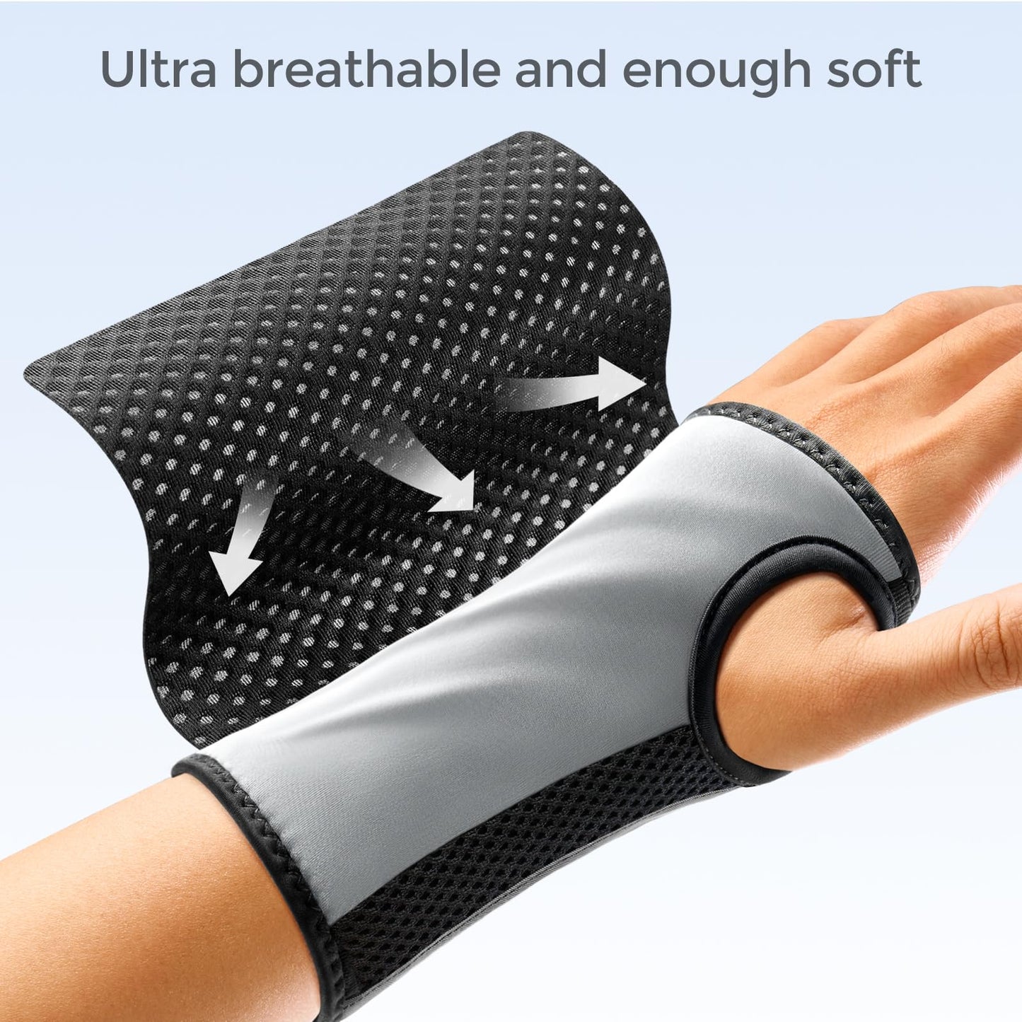 FREETOO Wrist Brace for Carpal Tunnel,[New Upgrade-Anatomically shaped] Adjustable Wrist Support Splint for Men and Women,Hand Brace for Pain Relief, Tendinitis,Arthritis,Right Hand,Medium