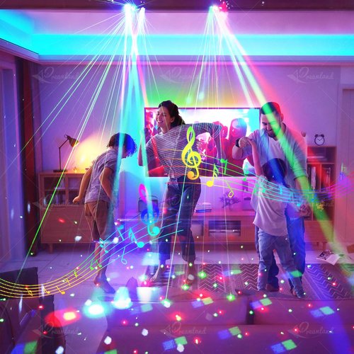 Dreamland Party Disco Light, Disco Ball Dj Light Sound Activated with Remote Control Stage Strobe for Parties KTV Christmas (Angel)